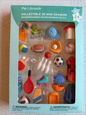 Penbrook Collectible 3D Mini Erasers - Sports Set
